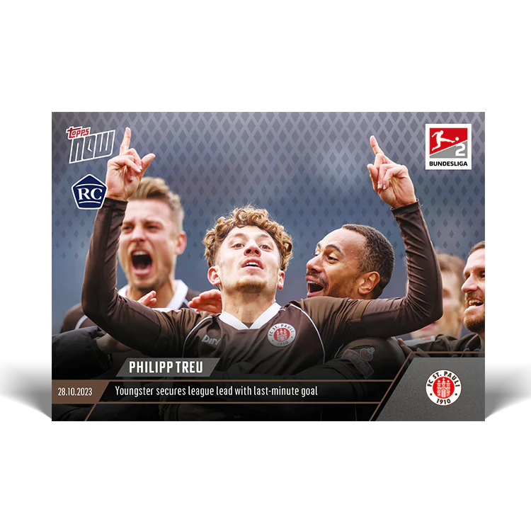 Topps UK - Philipp Treu - Youngster secures league lead with last-minute goal - Bundesliga TOPPS NOW® Card #53