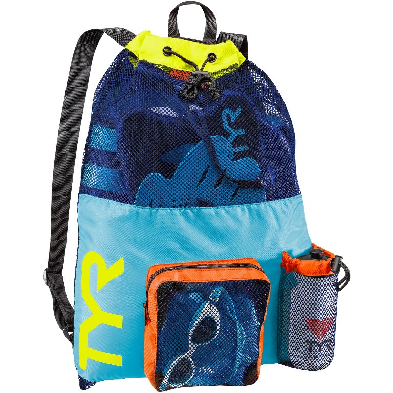 TYR Big Mesh Mummy 40L Backpack - blue/yellow