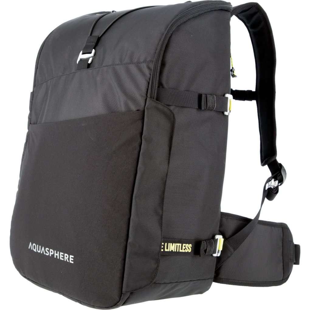 AQUASPHERE Transition Backpack 35L - Black/Bright Yellow