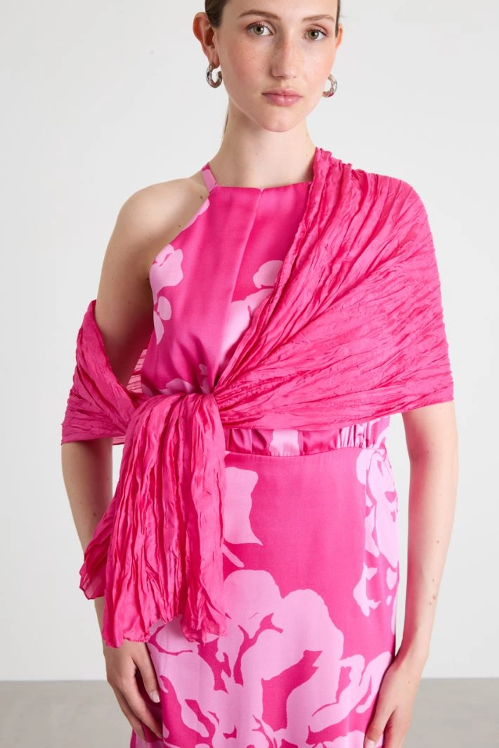 Silk stole - FUCHSIA