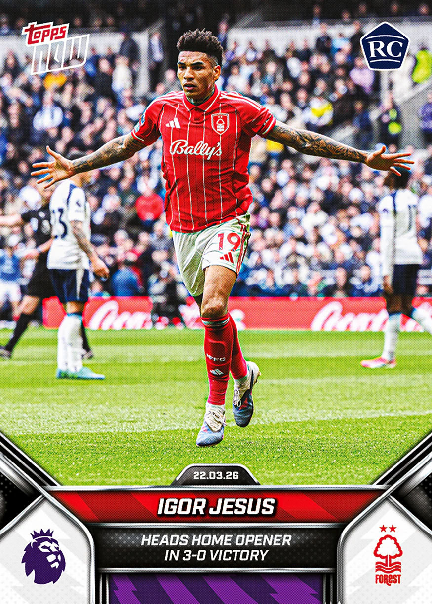 Igor Jesus - 2025-26 Premier League Topps NOW® - Card 164