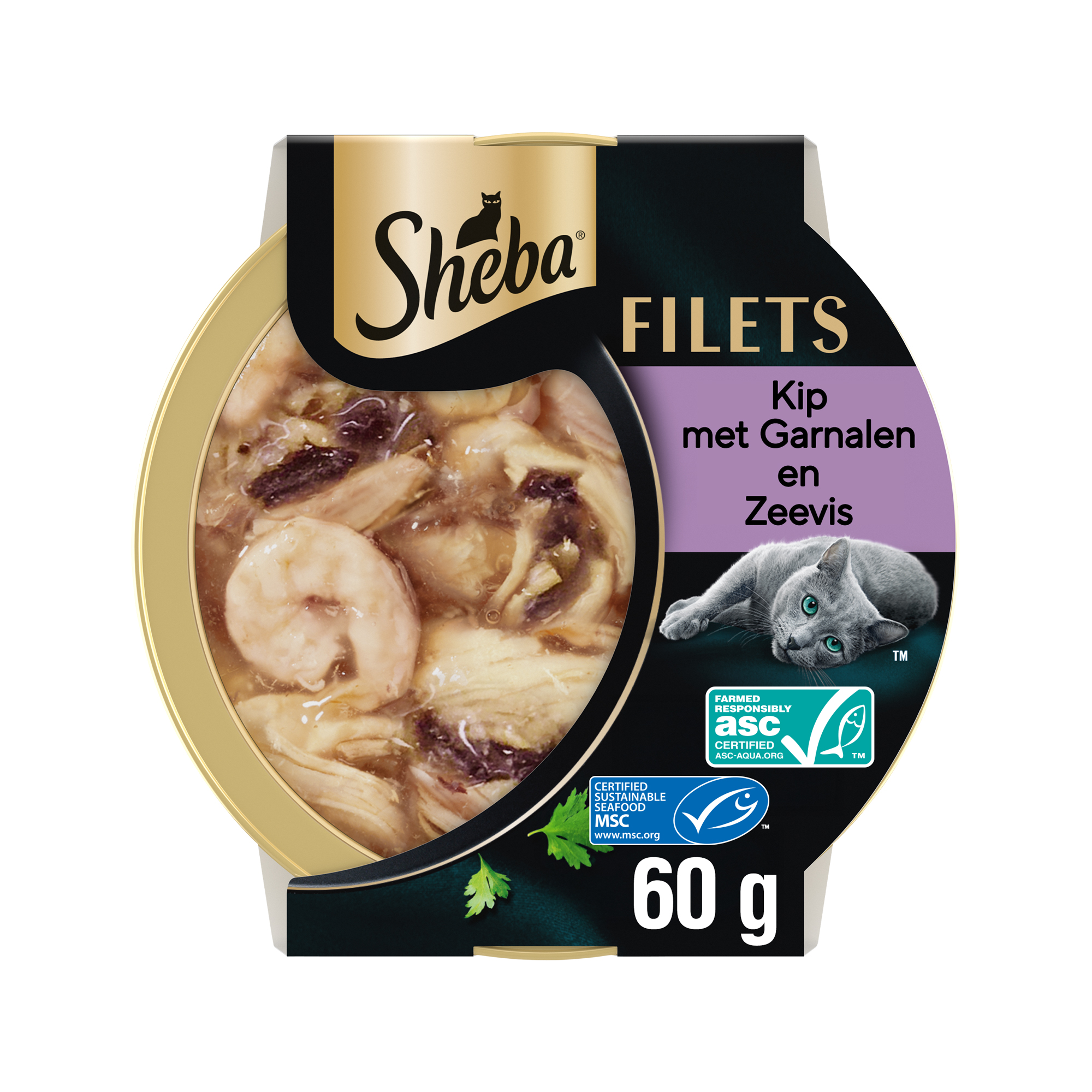 Sheba Filets - Chicken with Prawn and Sea Fish - 16 x 60 g