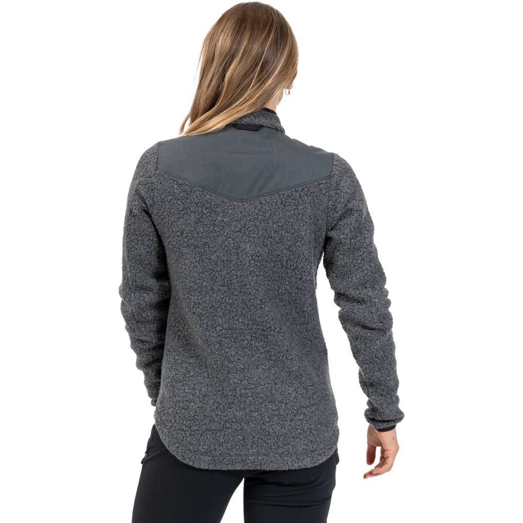 Bergans Nordmarka ReWool Pile Midlayer Jacket Women - solid dark grey/dark shadow grey