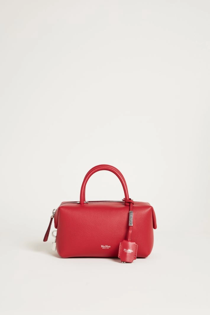 Leather bowling bag - RED