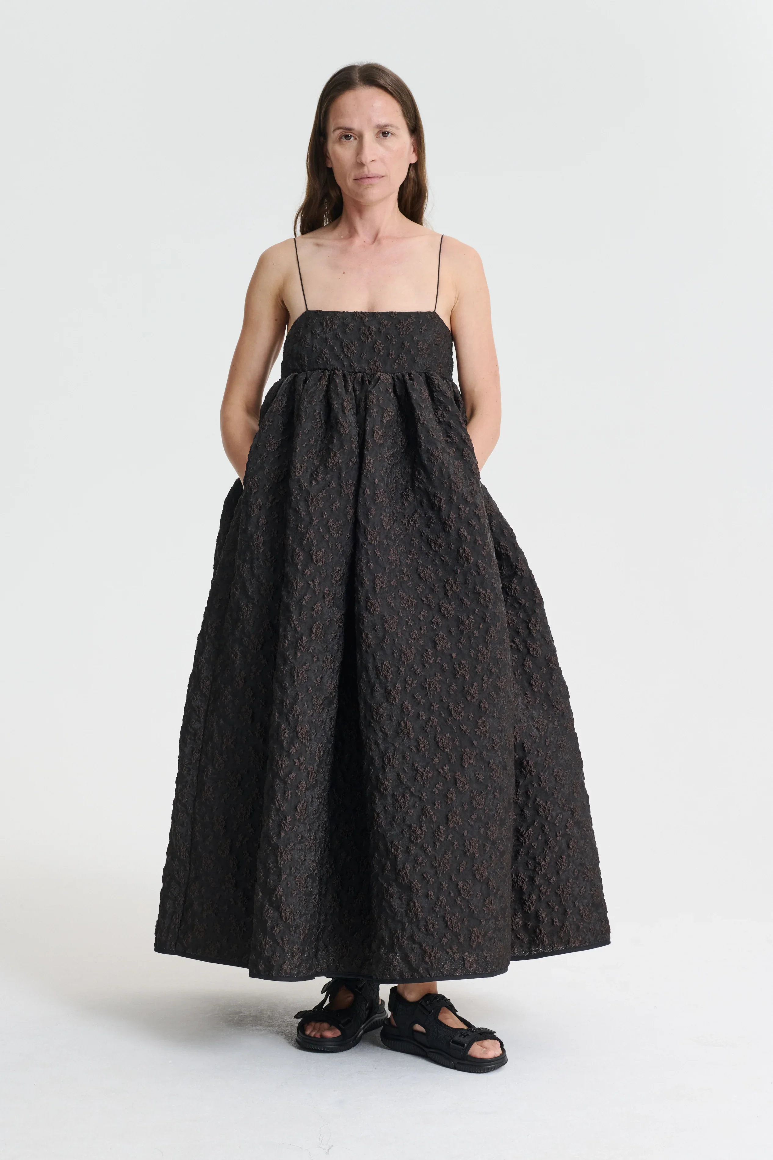 BETH | DRESS WINDROSE MATELASS… BROWN