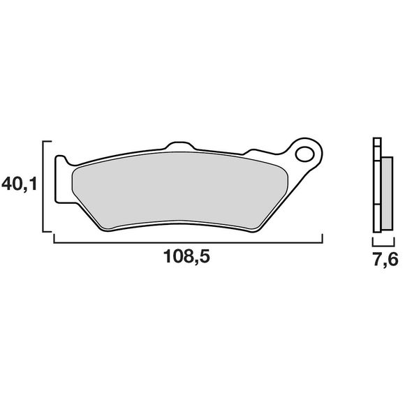 Brembo Organic brake pads front/rear (depending on model)Ref: 07BB0306