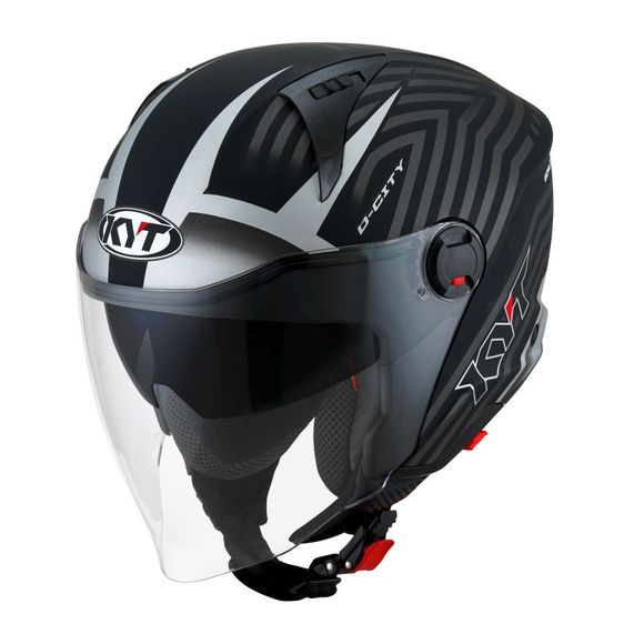 KYT D -City Jet Helmet - Lucent - Black / GrayRef: KYT0133