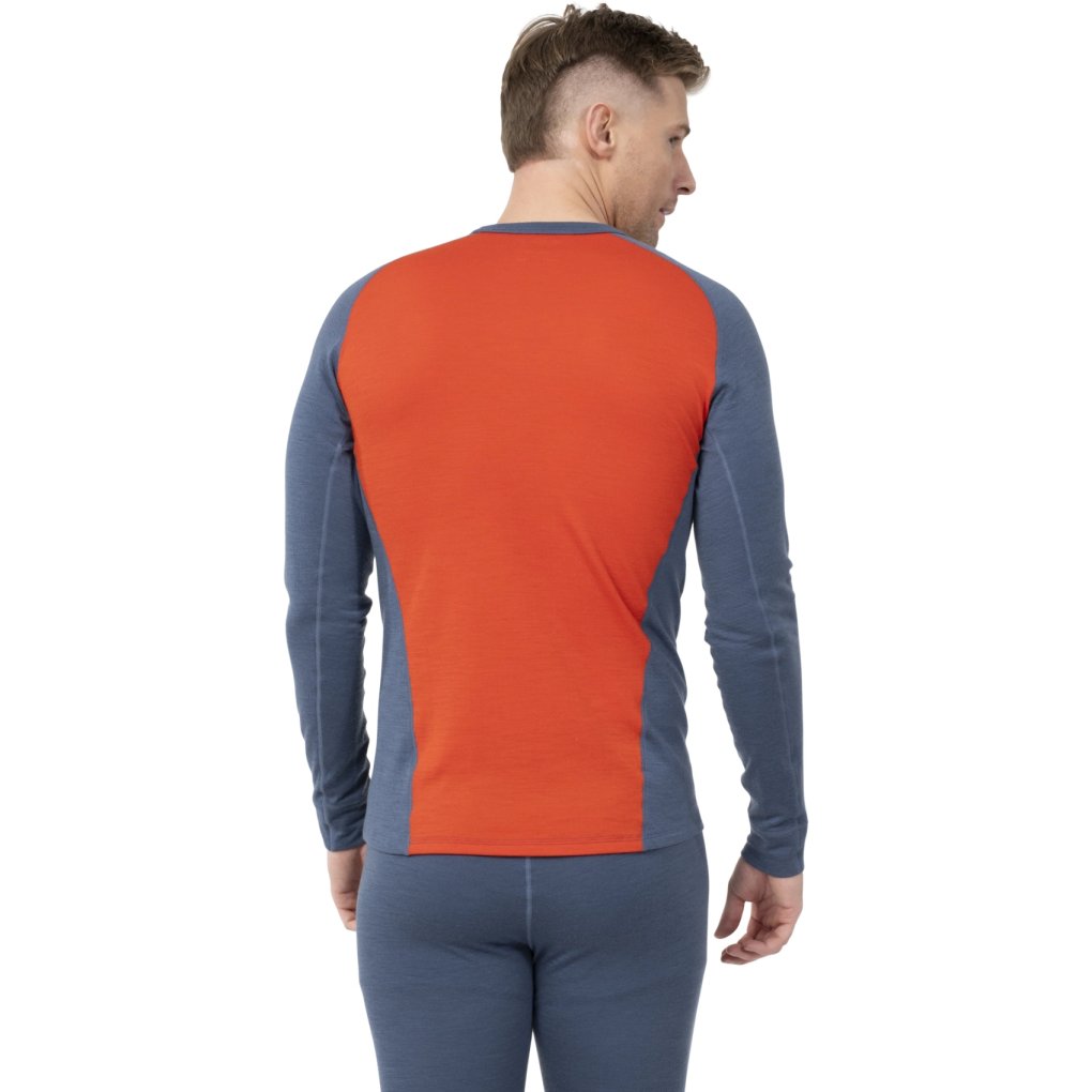 Bergans Inner:Dual Merino Long Sleeve Men - lava/granite blue
