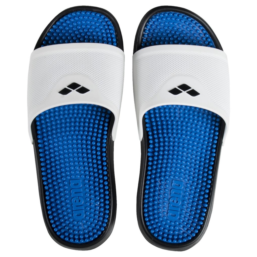 arena Marco Massage Sandals - White-Cyan-Black