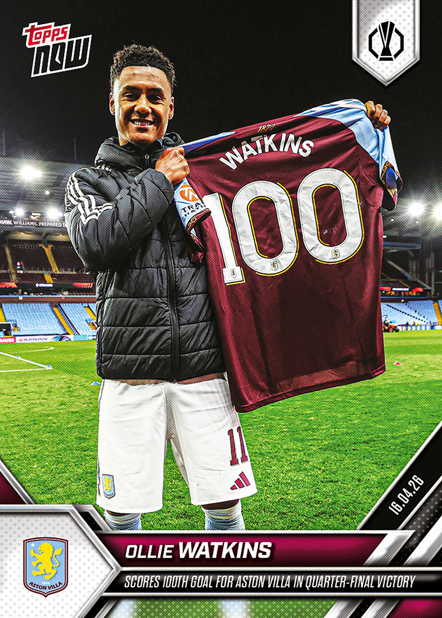 Ollie Watkins - 2025-26 UEL Topps NOW® - Card 27 - PR: 378