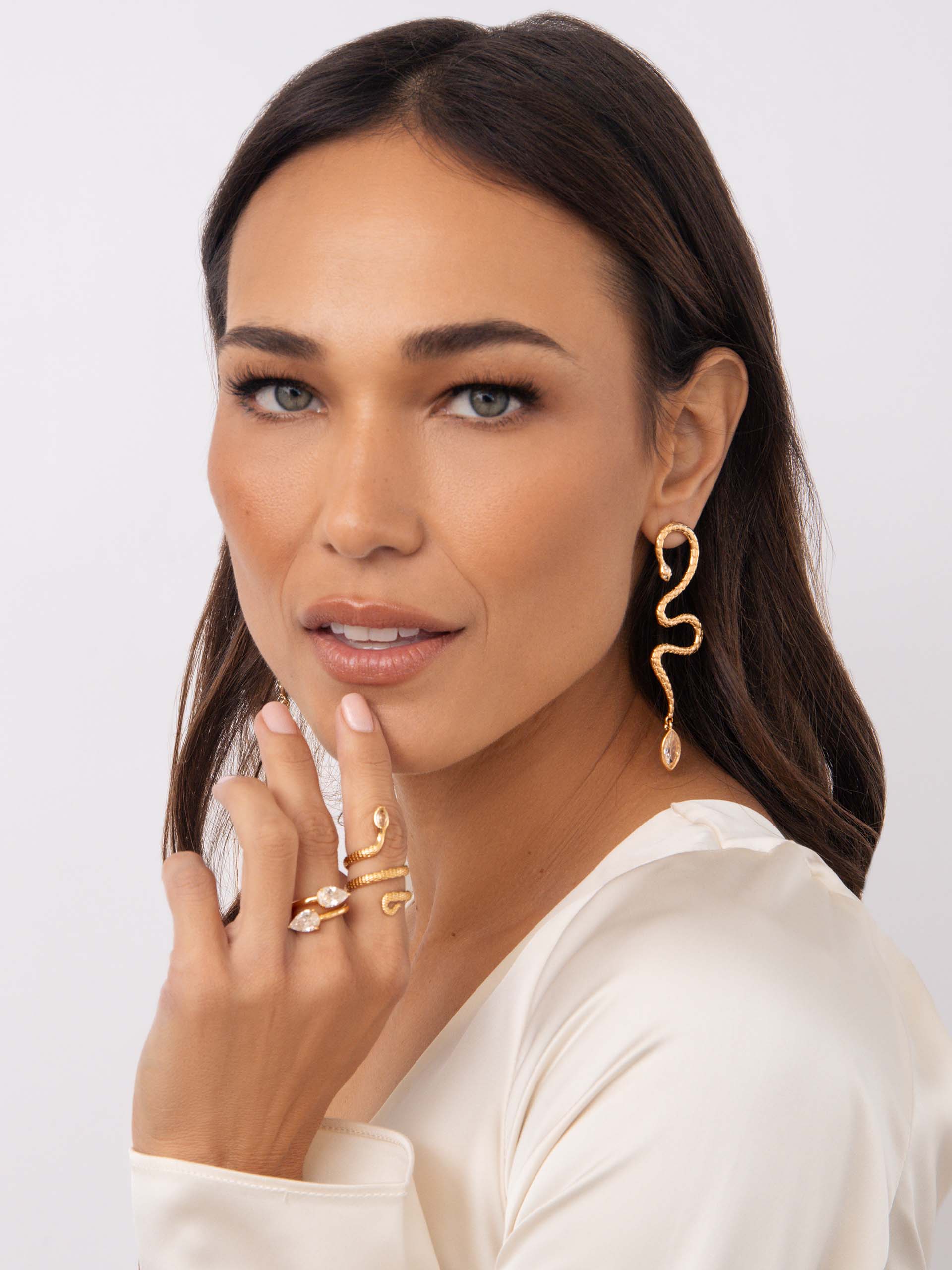 Serpentina Statement Snake Earring