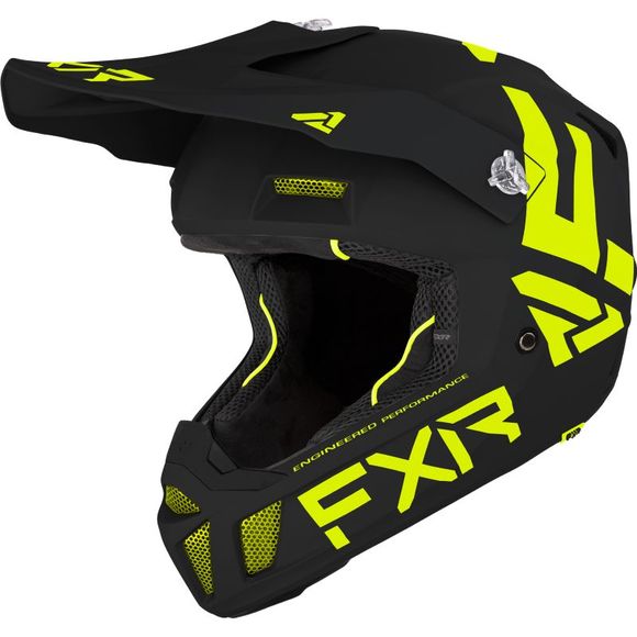 FXR CLUTCH CX BLACK/HI VIS 2022 cross Helmet - Black / YellowRef: FXR0276