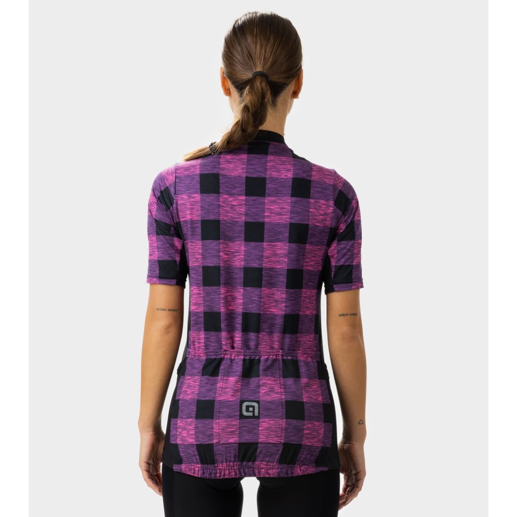 Alé OFF ROAD - GRAVEL Scottish Short Sleeve Jersey Women - fluo pink