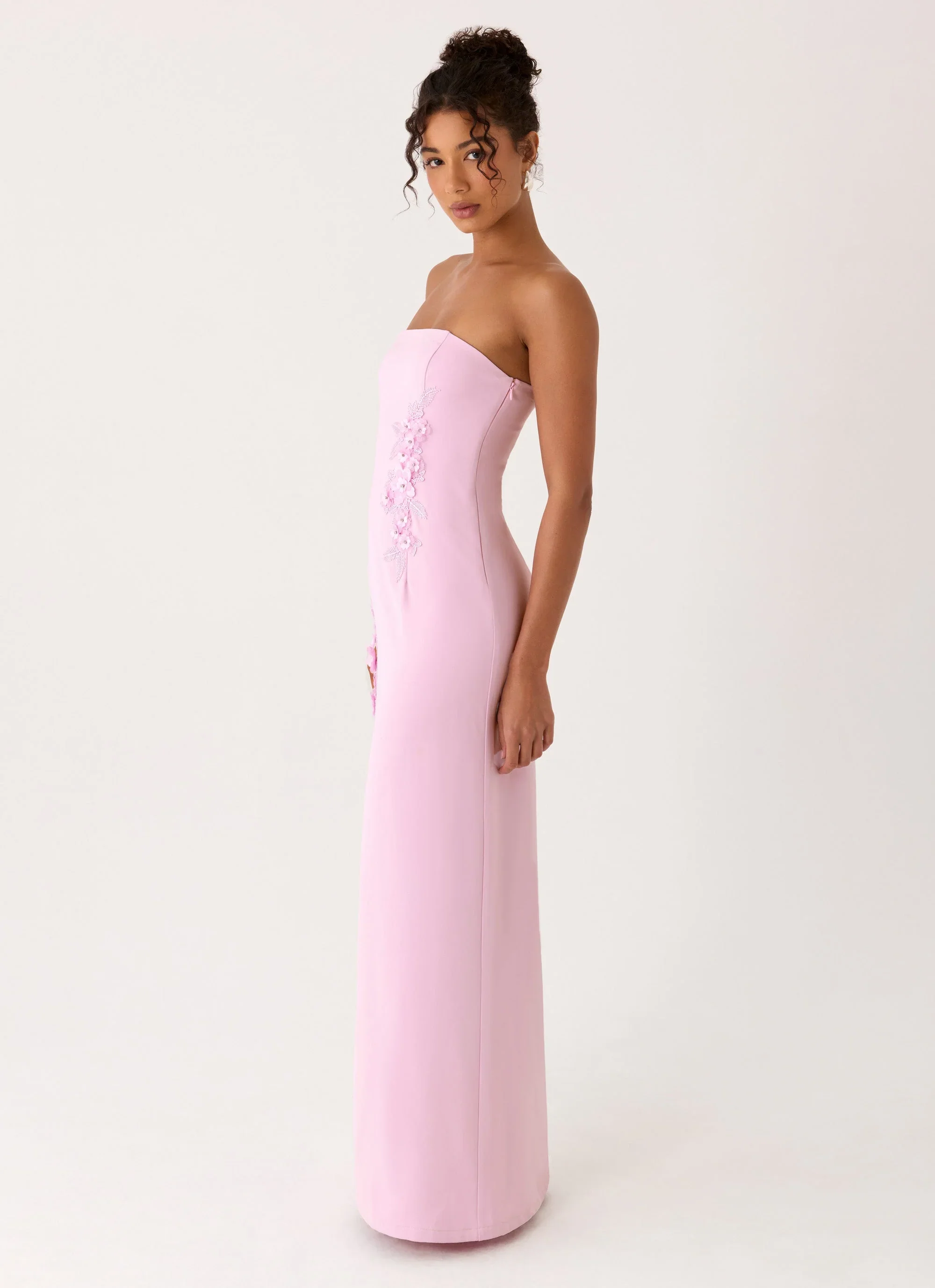 Monelise Strapless Maxi Dress - Pink