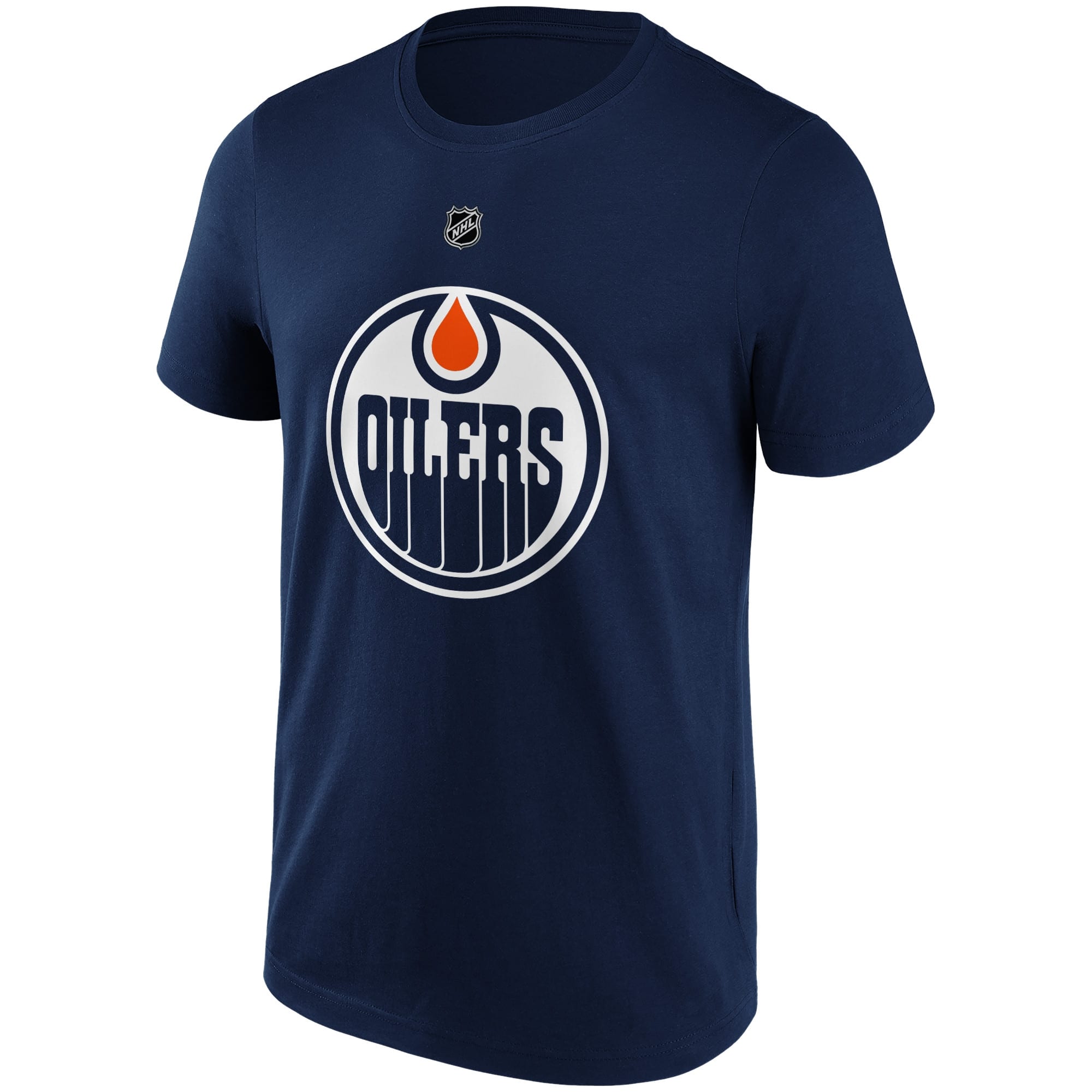 Leon Draisaitl #29 Edmonton Oilers Iconic Player NHL T-Shirt Navy