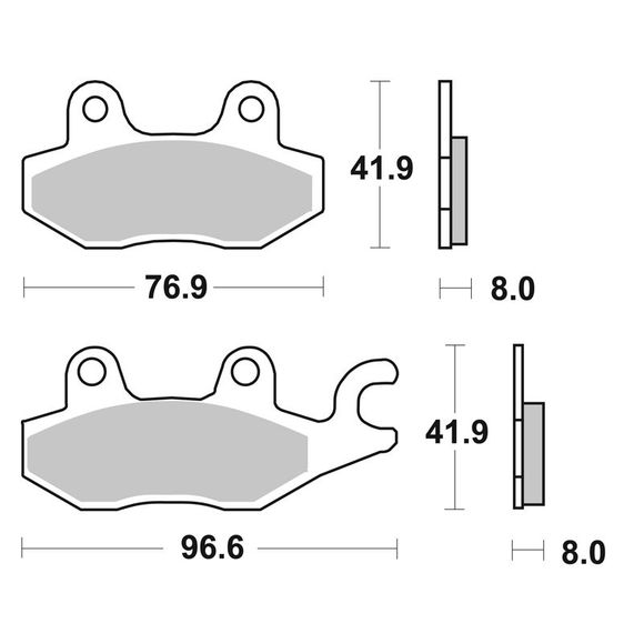 SBS 638LS Sintered Metal Brake Pads rearRef: 638LS / 638040
