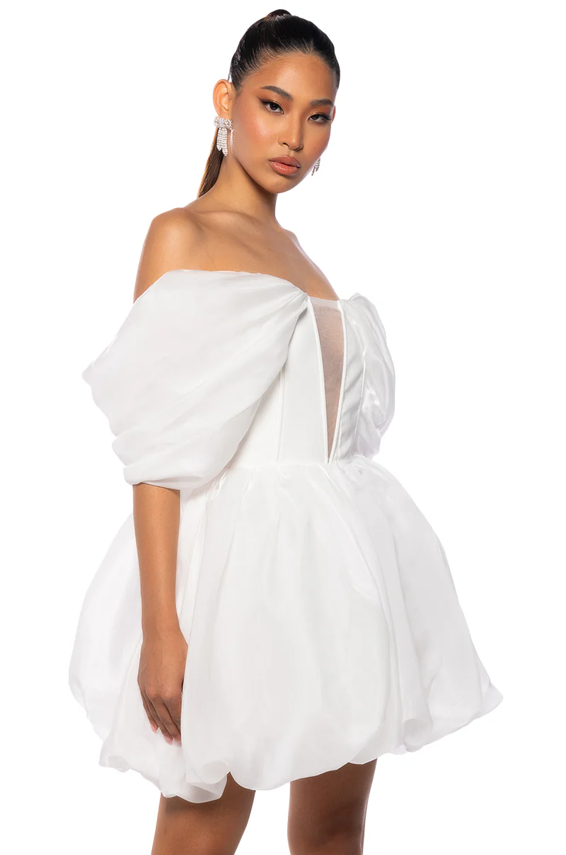 Gia Off The Shoulder Puff Sleeve Mini Dress