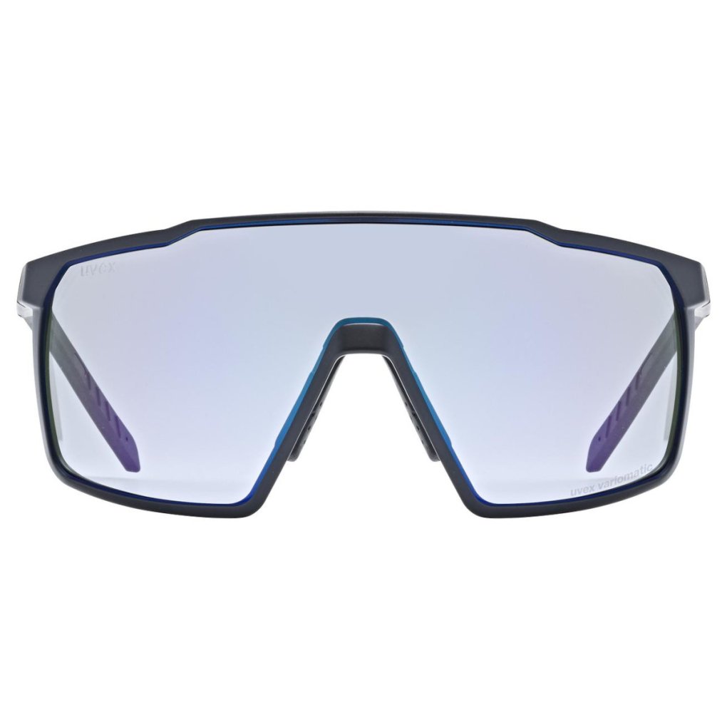 Uvex mtn perform small V Glasses - black matt/litemirror blue variomatic