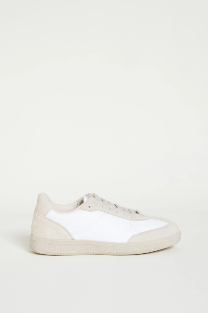 Leather sneakers - WHITE GREY