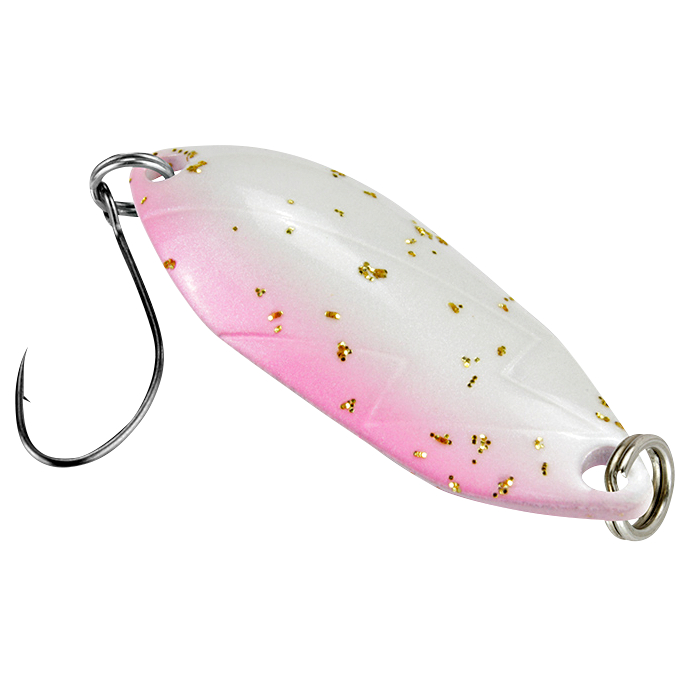 FTM Trout Spoon Hit (3.3 g, White\/Pínk Glitter)