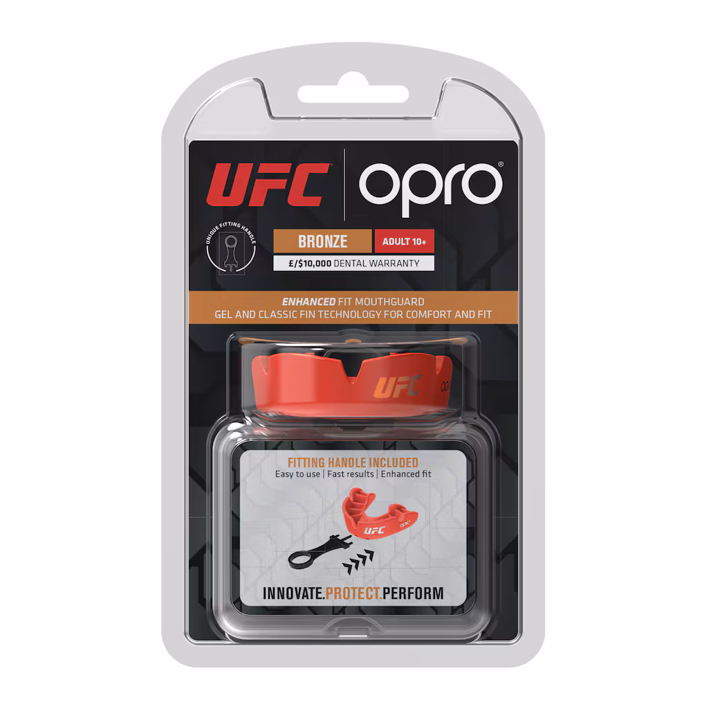 UFC OPRO Self-Fit Bronze Mouthguard - Red