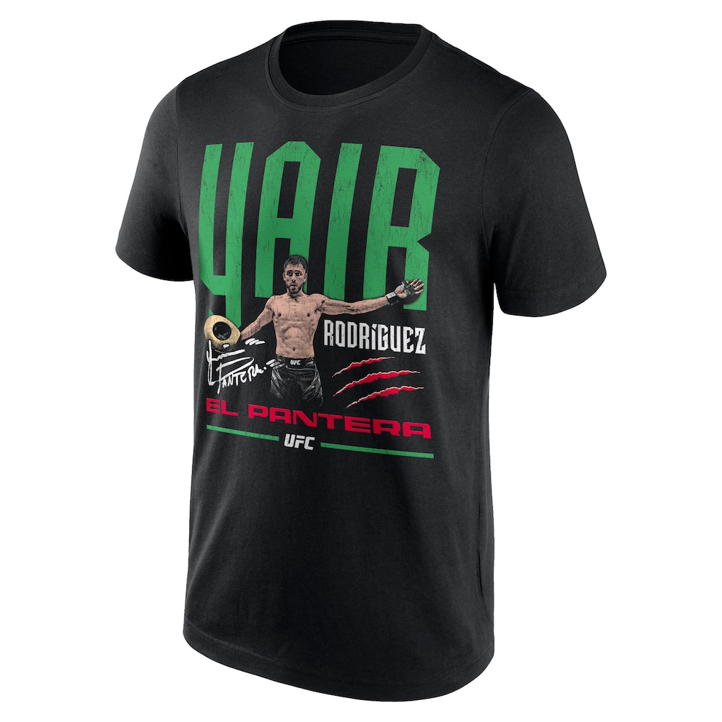 UFC Yair Rodriguez El Pantera Grunge T-Shirt - Black - Mens