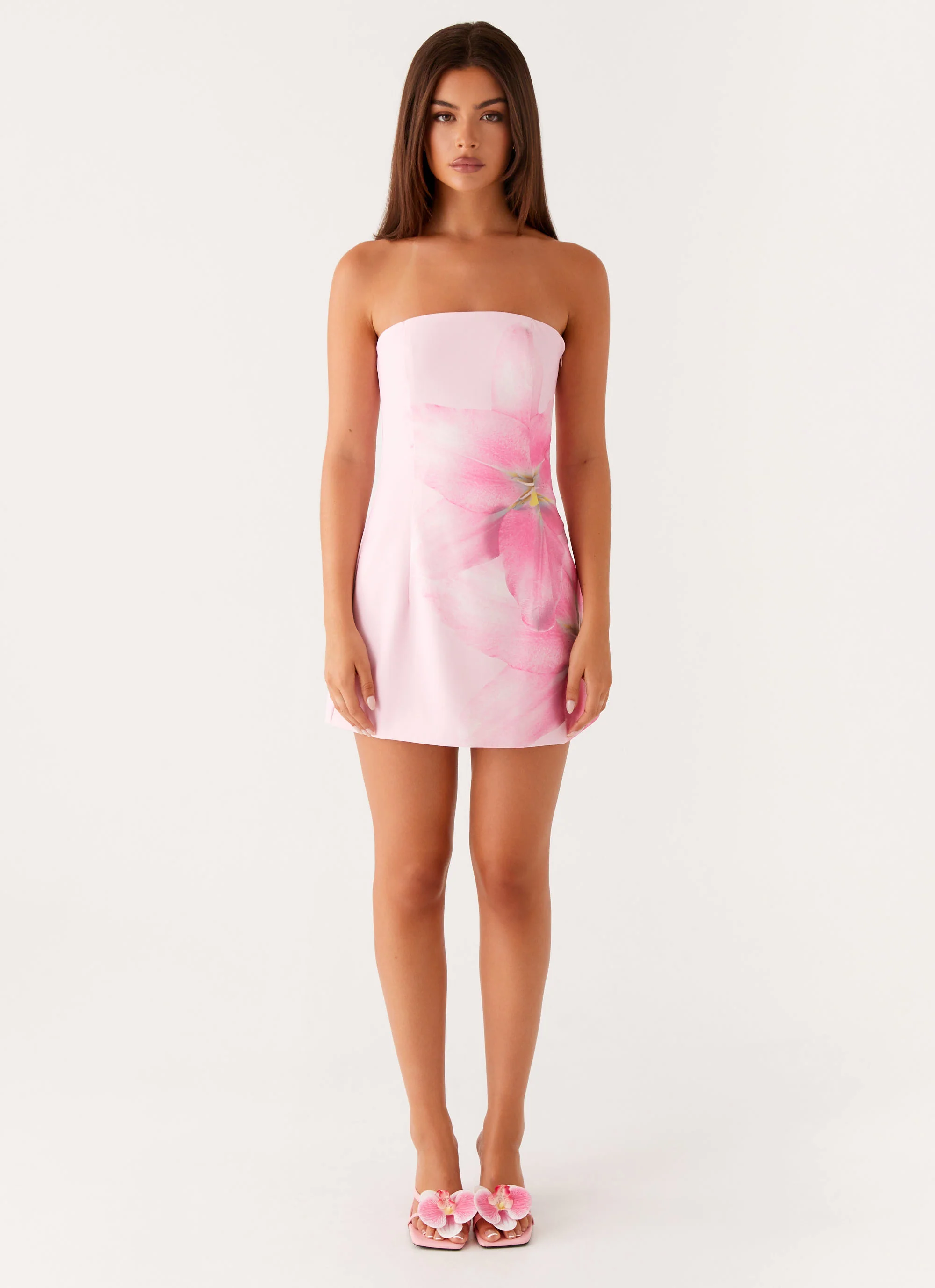 Sugar Rush Strapless Mini Dress - Pink