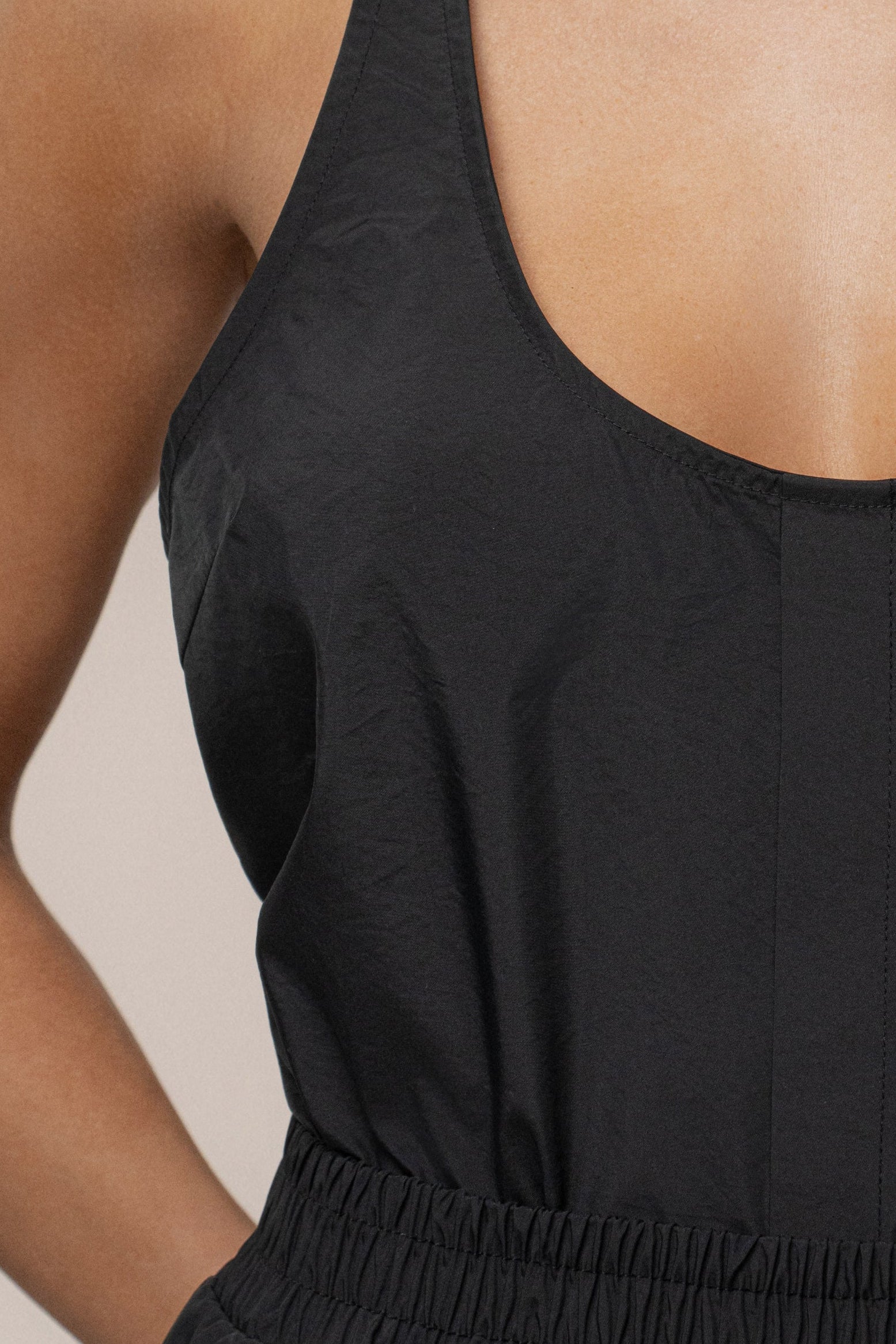 Black Active Scoop Neck Top