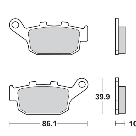 Brembo Sinter Metal Sintered Rear Brake PadsRef: 07029XS