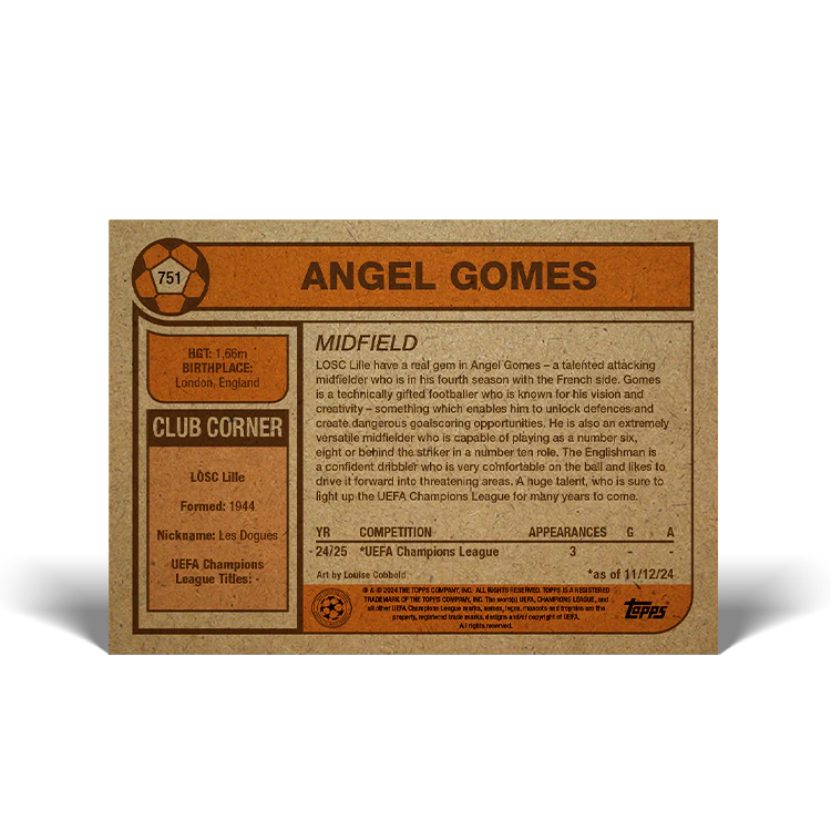 UCC Living Set Card 751 - Angel Gomes