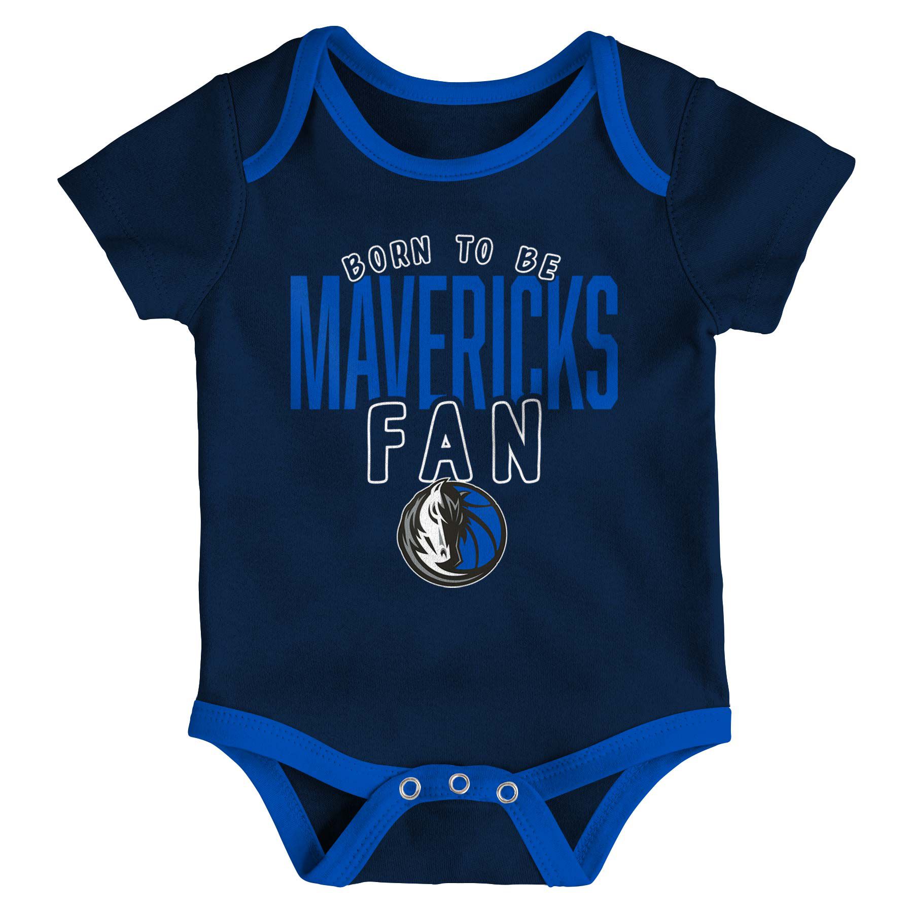 Dallas Mavericks Game Time NBA Baby Bodysuit Set (3-Piece)