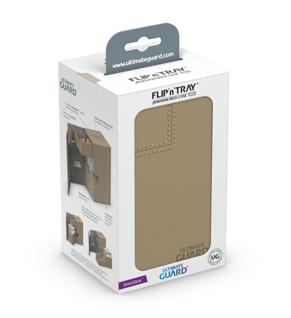 Ultimate Guard Flip'n'Tray Deck Case 80+ Standard Size XenoSkin - Sand