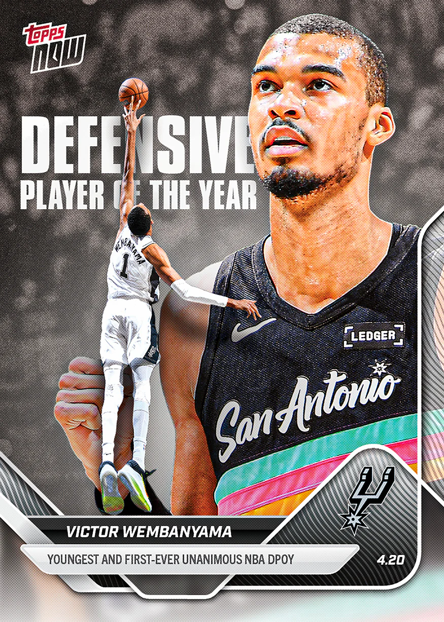 Victor Wembanyama - 2025-26 NBA Topps NOW® - Card DPOY - PR: 66956
