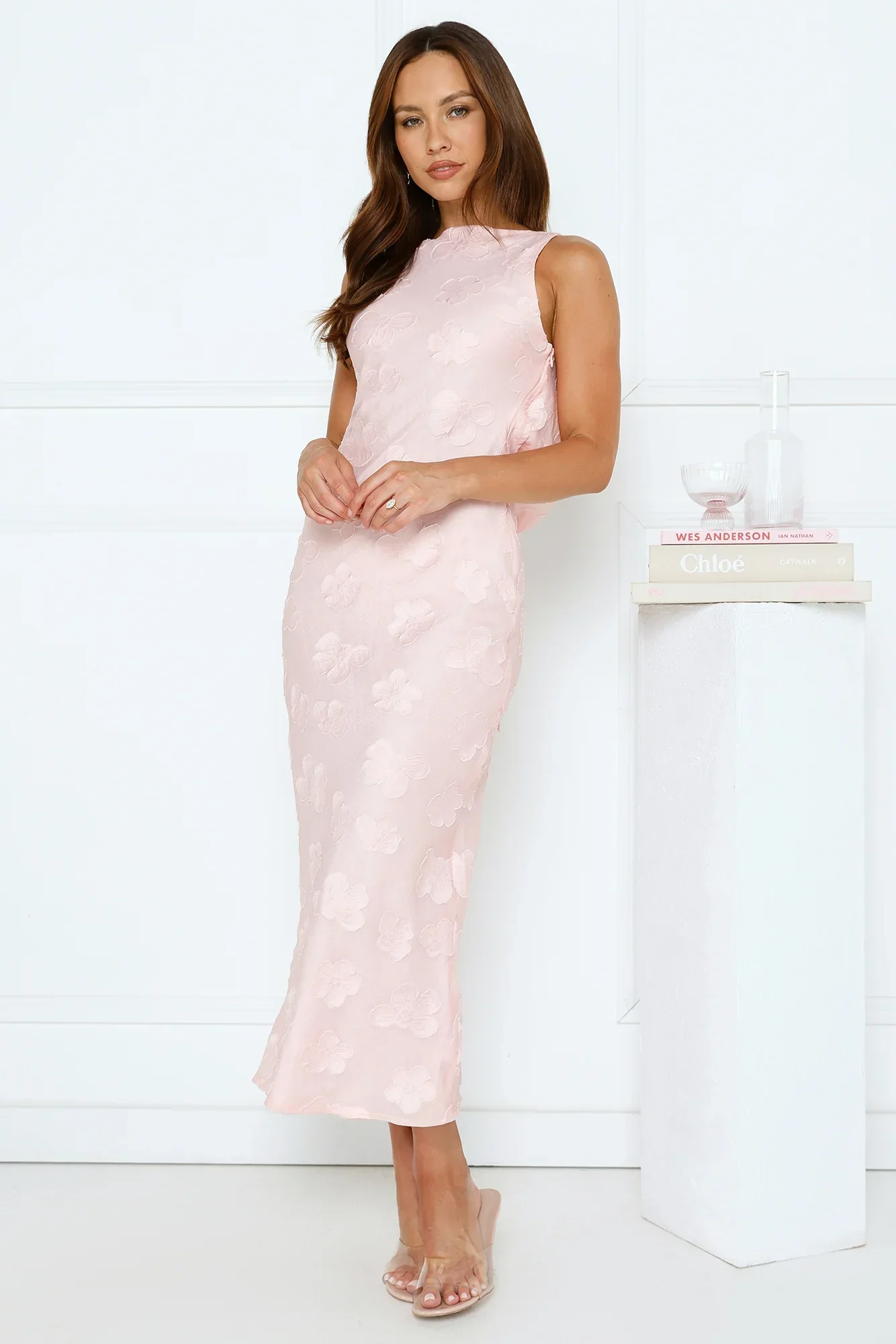 Secret Garden Affair Midi Dress Pink
