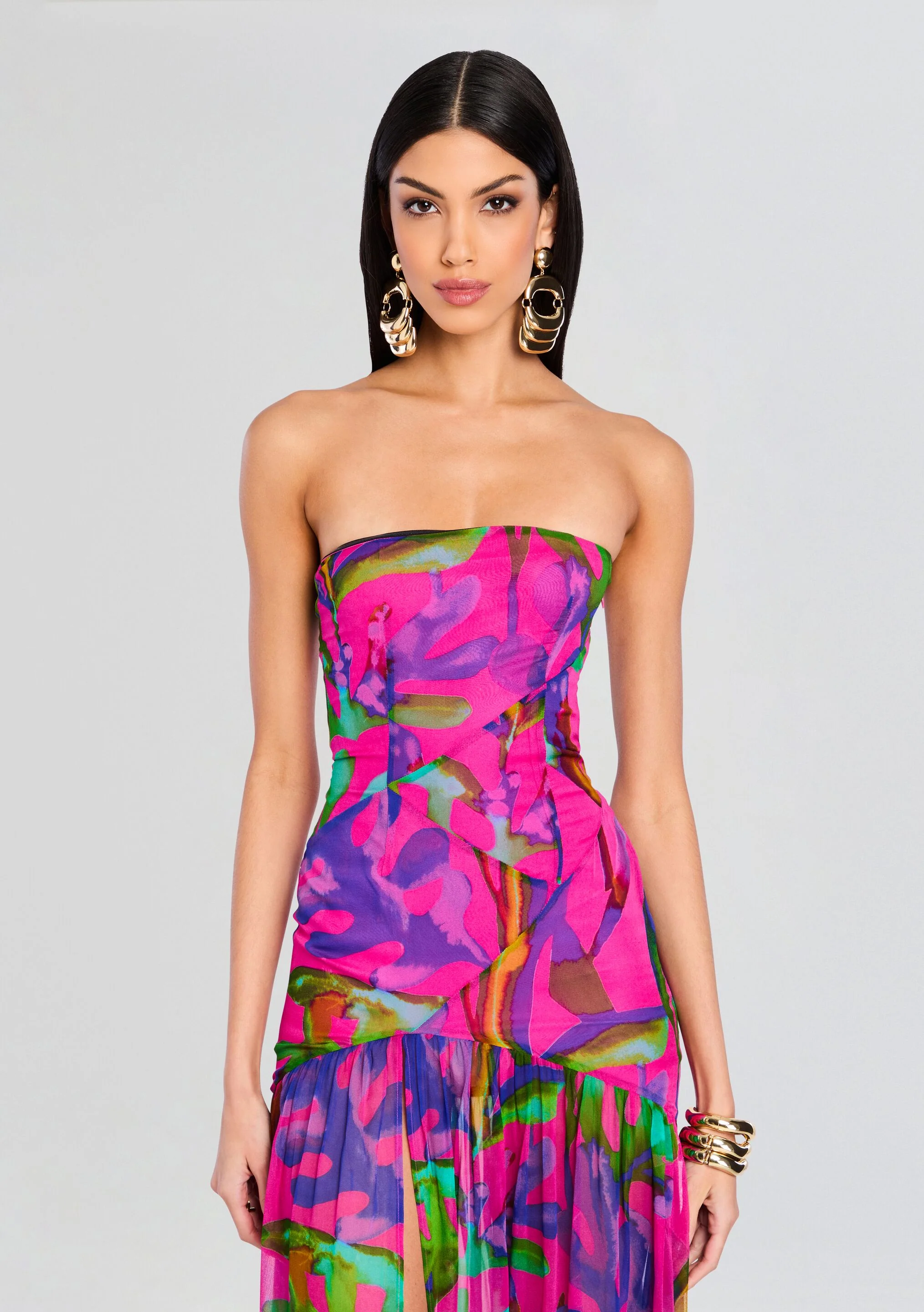 Nicole Silk Chiffon Dress