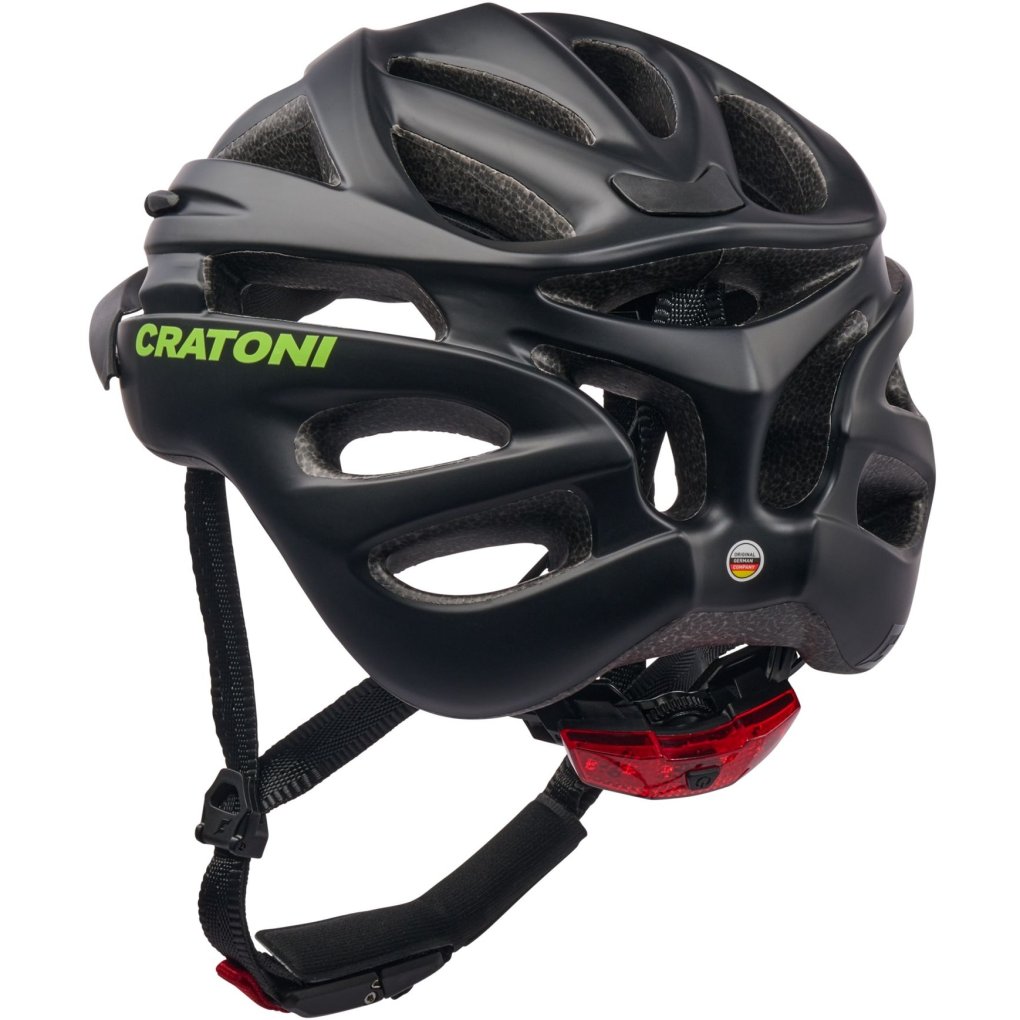 CRATONI Pacer Jr. Youth Bike Helmet - black-lime matt
