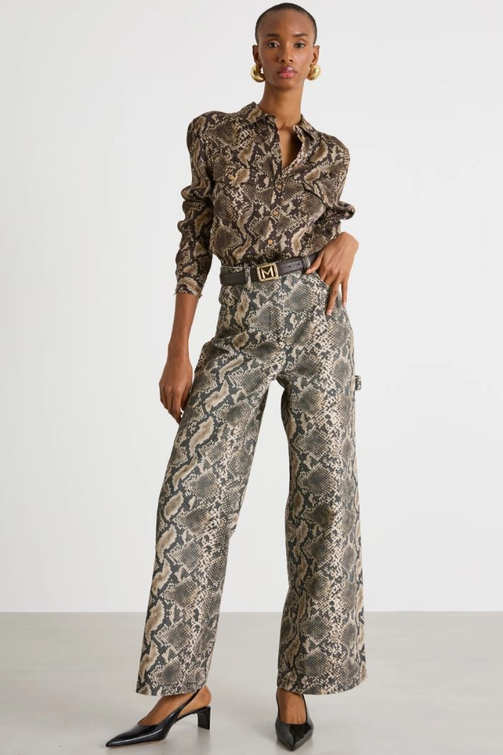 Jacquard shirt - BROWN