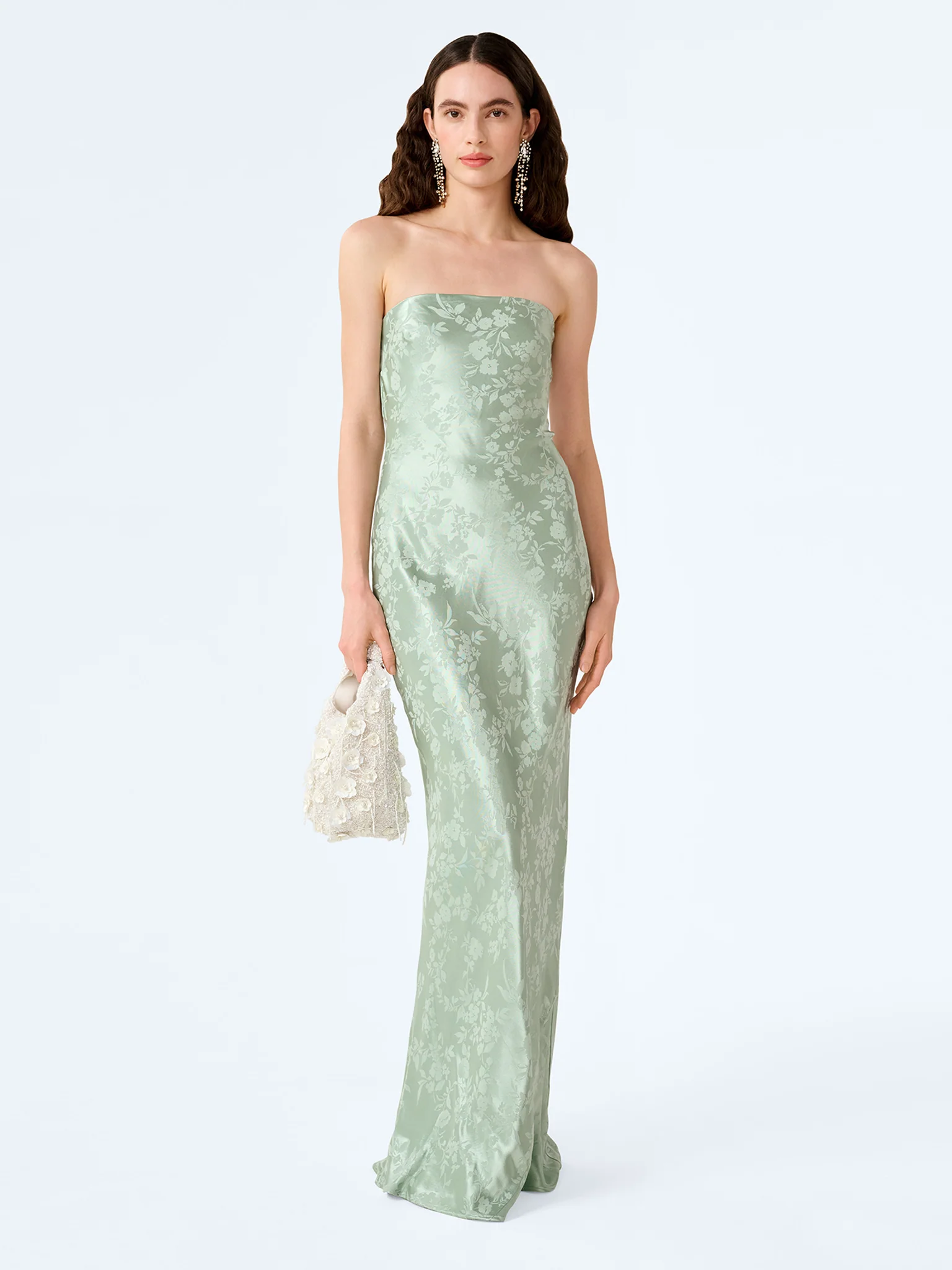 Amdra Jacquard Dress in Sage