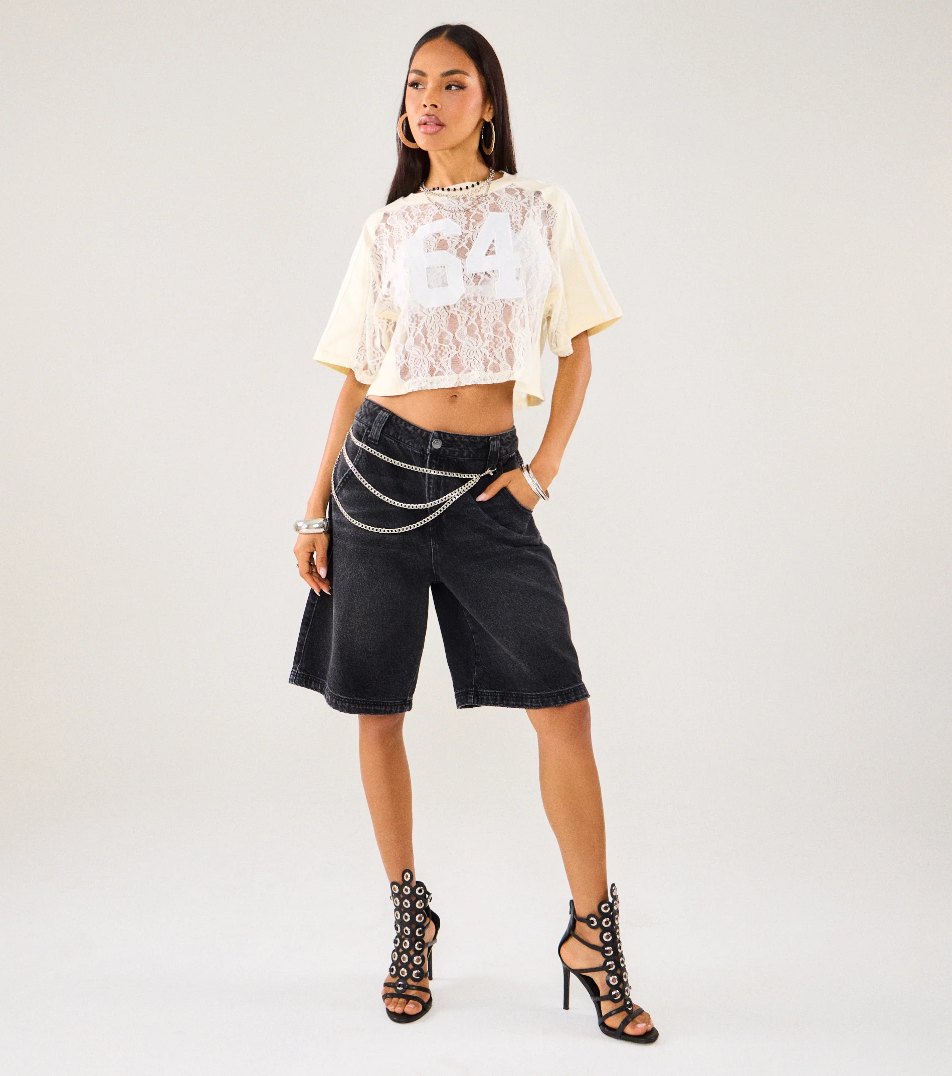 Varsity Crush Lace Jersey Top