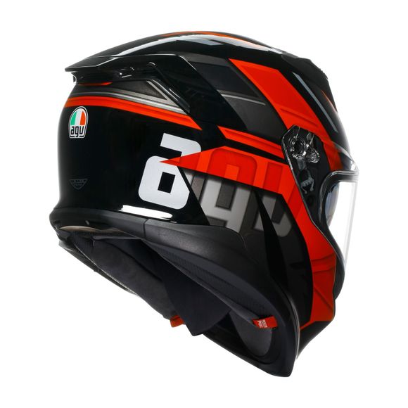 Casque intégral AGV K7 - TAURAX - Noir / RougeRef : AG1095