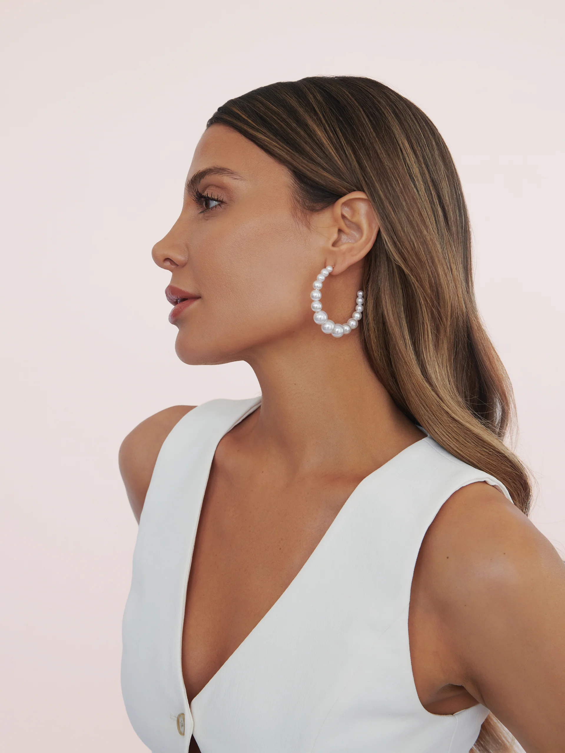 Pearl Bubble Hoops