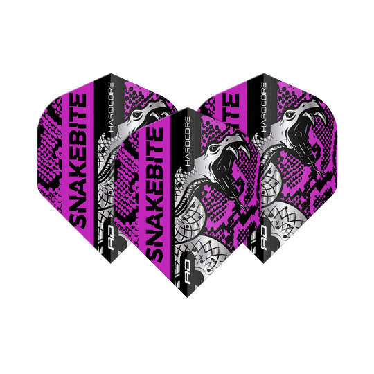 Red Dragon Hardcore Snakebite Coiled Snake Purple Standard Flights