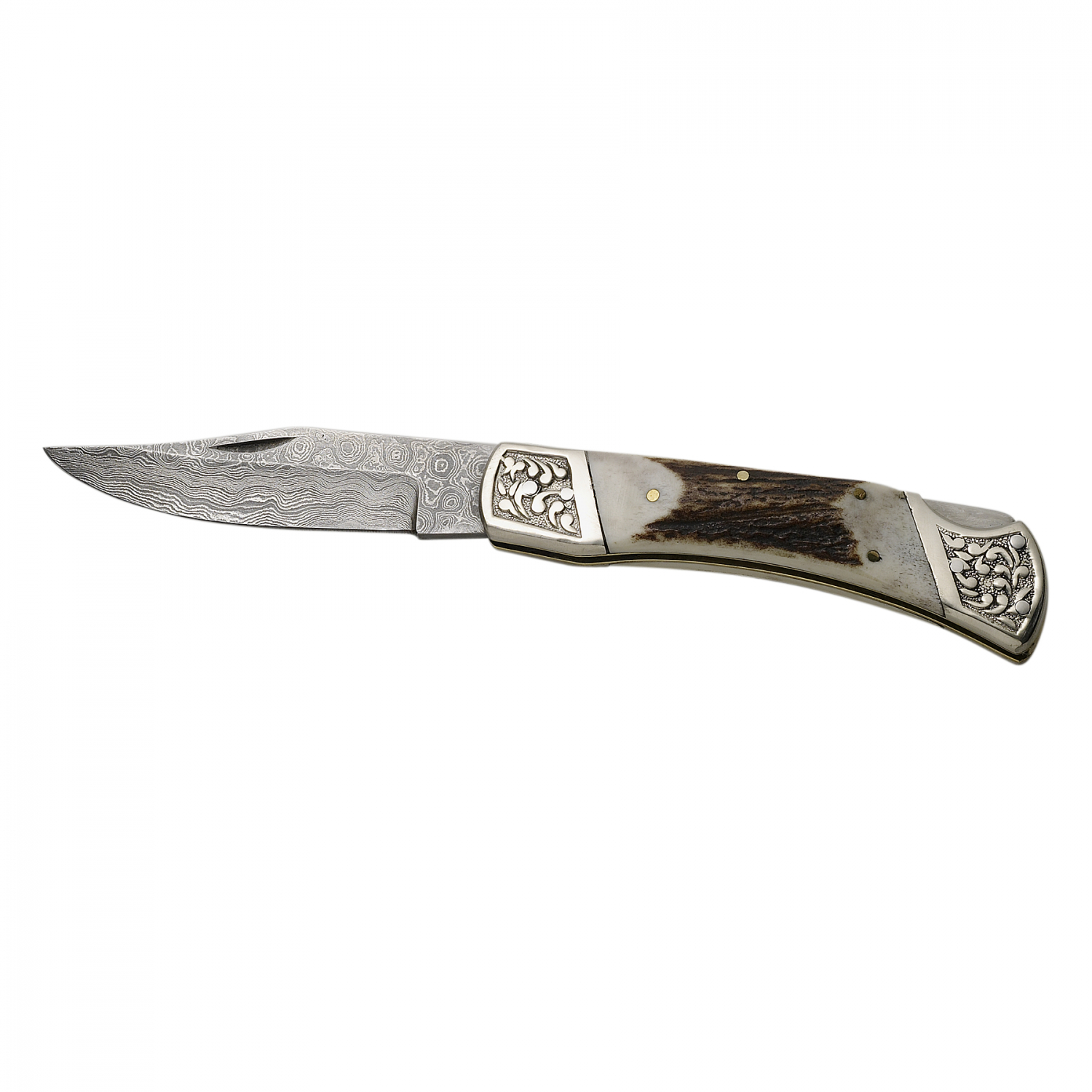 Whitefox Damast Pocket Knife Markgraf