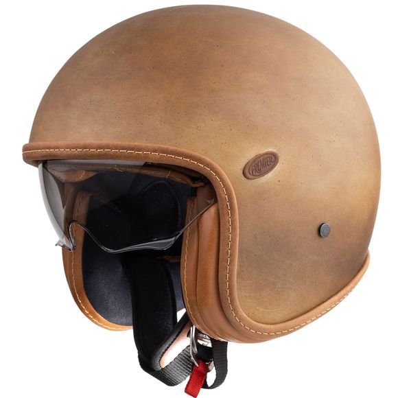 Premier vintage jet helmet - Bos Matt - BrownRef: PE0317