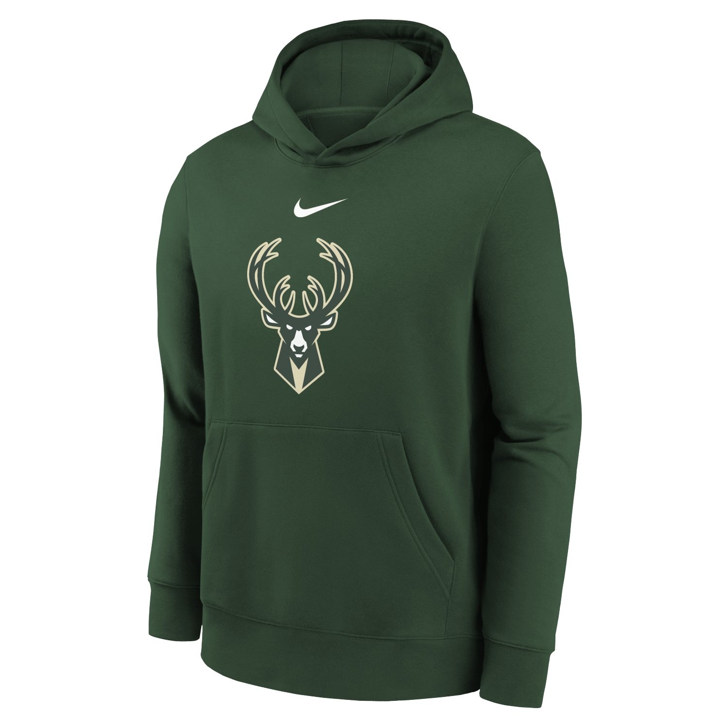 Milwaukee Bucks NBA Logo Nike Club Hoodie Green (YOUTH)