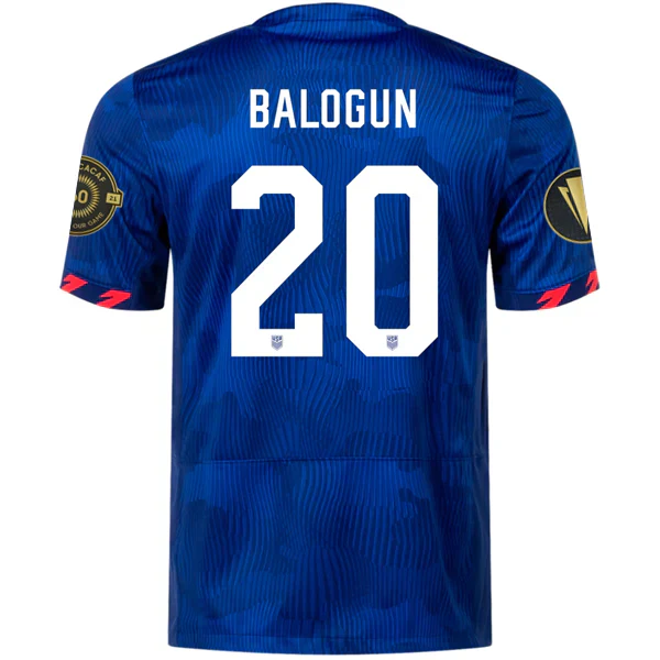 Mens United States Balogun Away Jersey w/ Gold Cup Patches 23/24 (Hyper Royal/Loyal Blue)