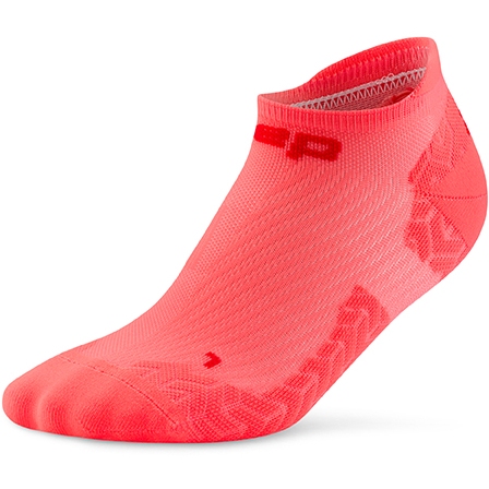 CEP Core Run Ultralight No Show Compression Socks Women - neon coral/red