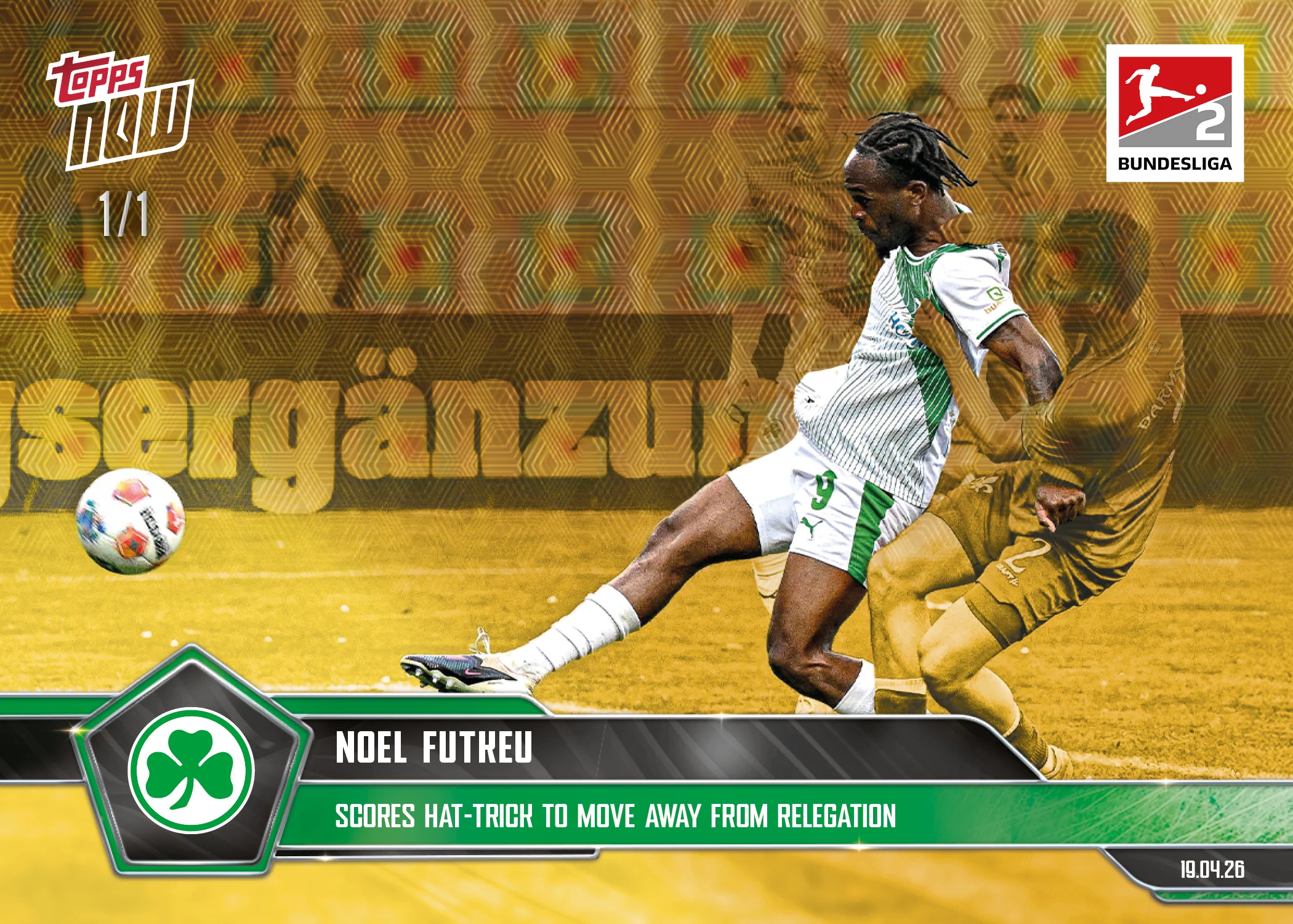 Noel Futkeu - 2025-26 Bundesliga Topps NOW® - Card 176 - PR: 80