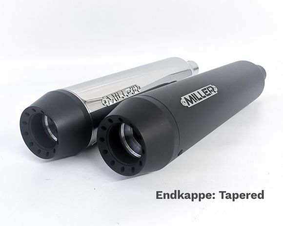 Complete Miller Exhaust Line Polished Black Tapered TipRef: Mil01309A / Ka-Vn900L-X24.05