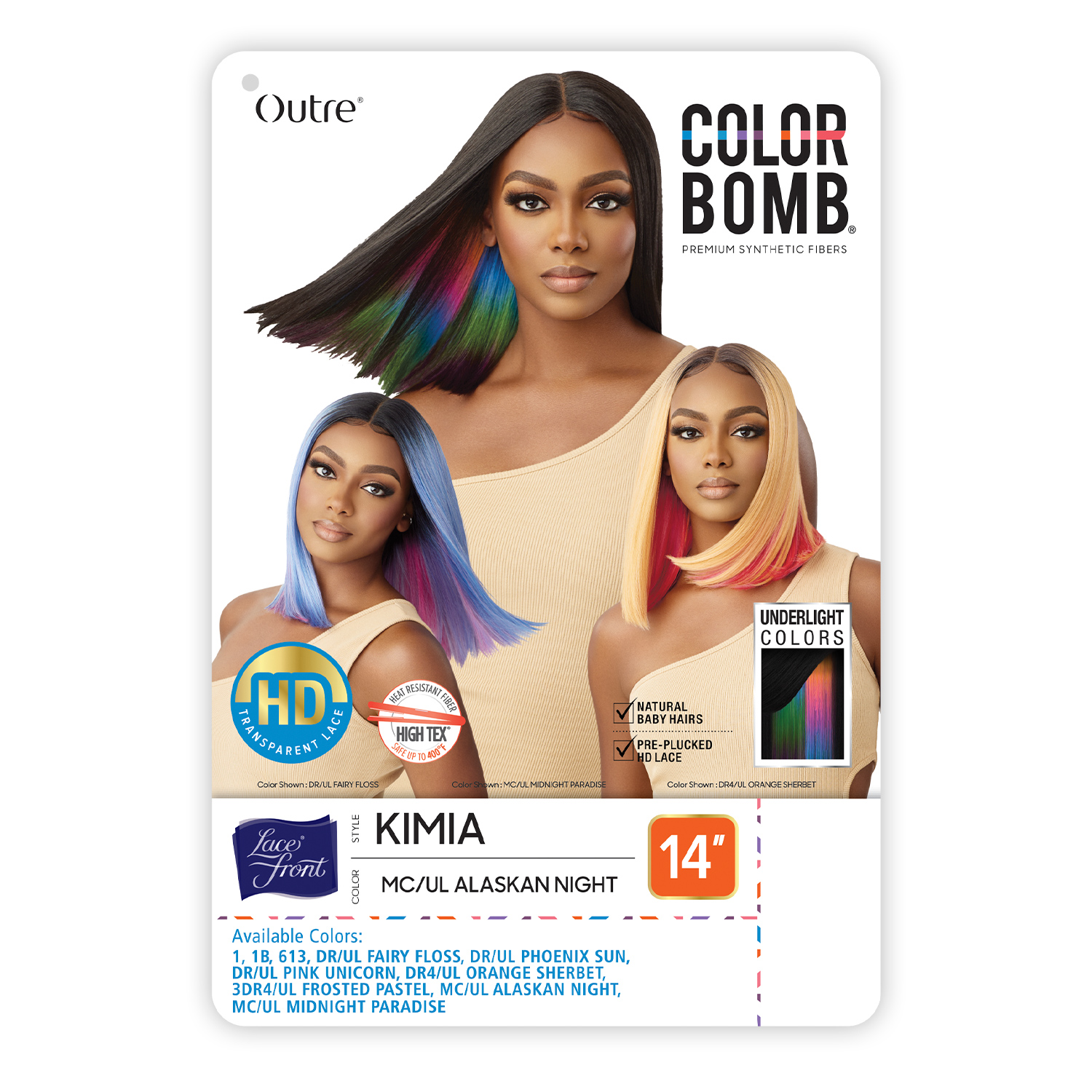 Outre HD Lace Front Wig Color Bomb Kimia